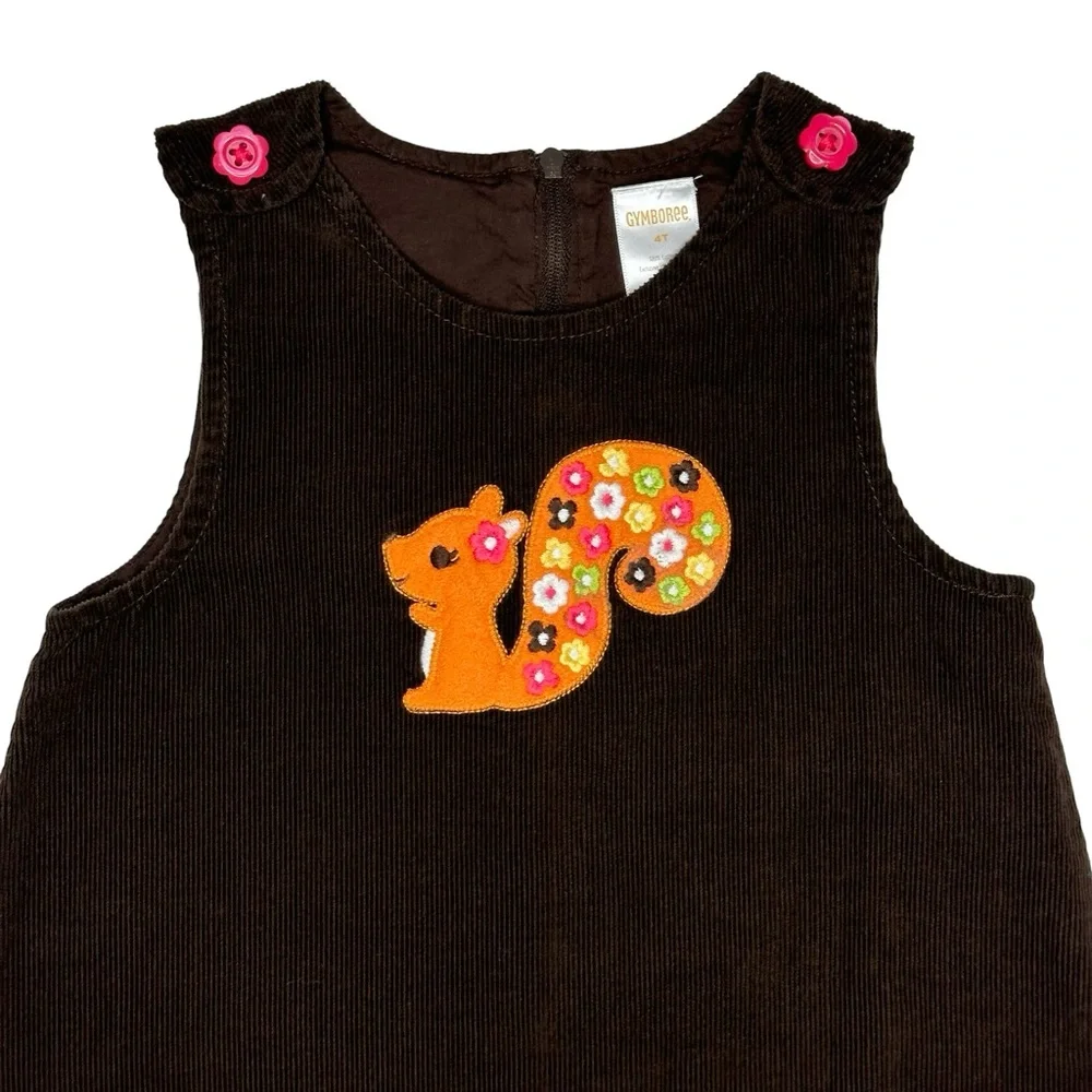Gymboree Flower Squirrel Corduroy‎ Jumper